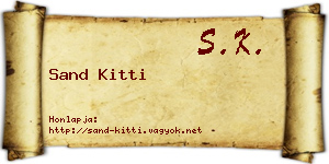 Sand Kitti névjegykártya